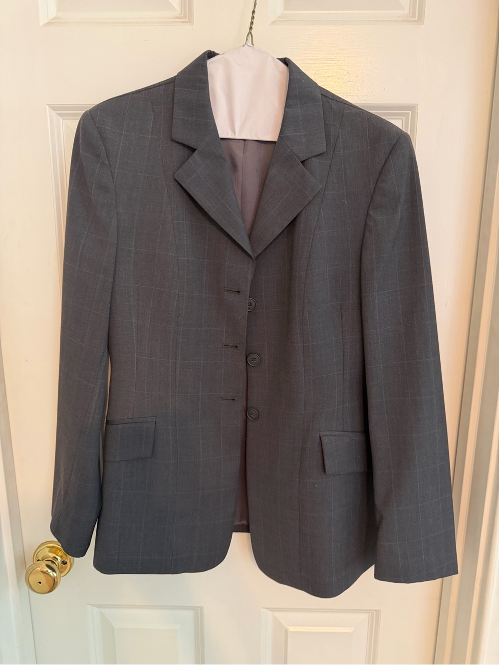 Essentials Charcoal Gray Windowpane Sport Coat